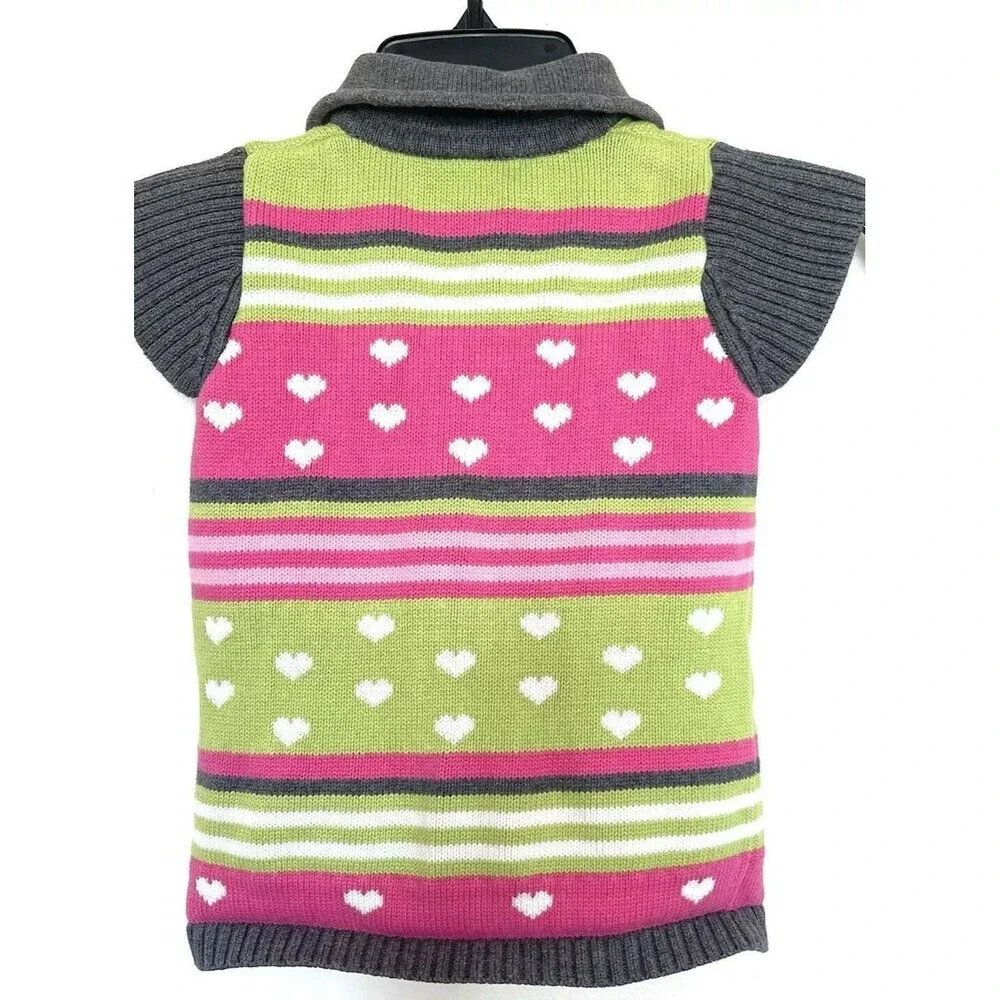 Gymboree Girls Sweater Size 3T Toddler Hearts Winter Christmas Cozy Comfy Baby